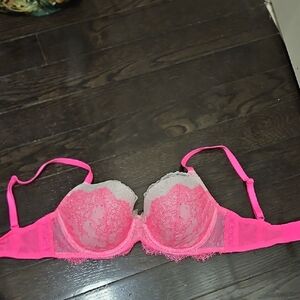 Victoria's Secret Neon Pink Lace Bra